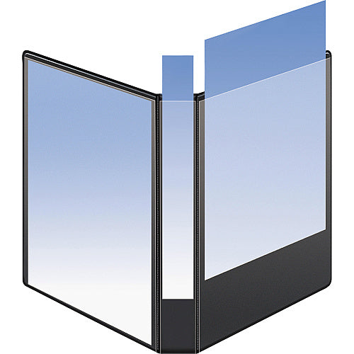 1" Round-Ring Clear View Binder with Interior Pockets, Letter Size, White (OFF-BND1-RR-WH)