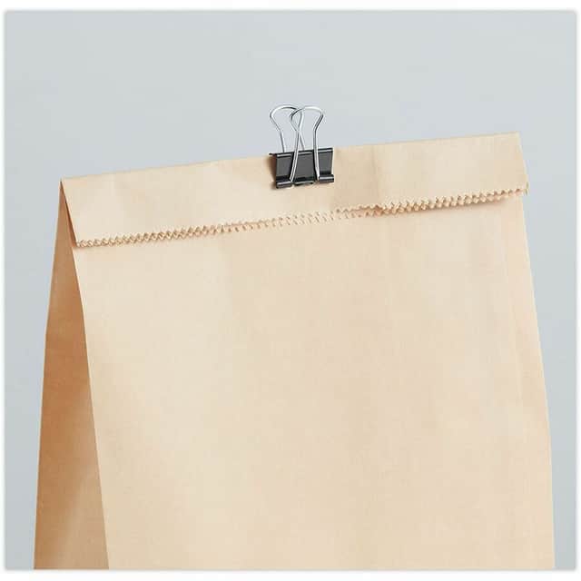 Small Metal Binder Clips, 0.75" Width, Black/Silver, 36/Box (OFF-BC075-BS36)