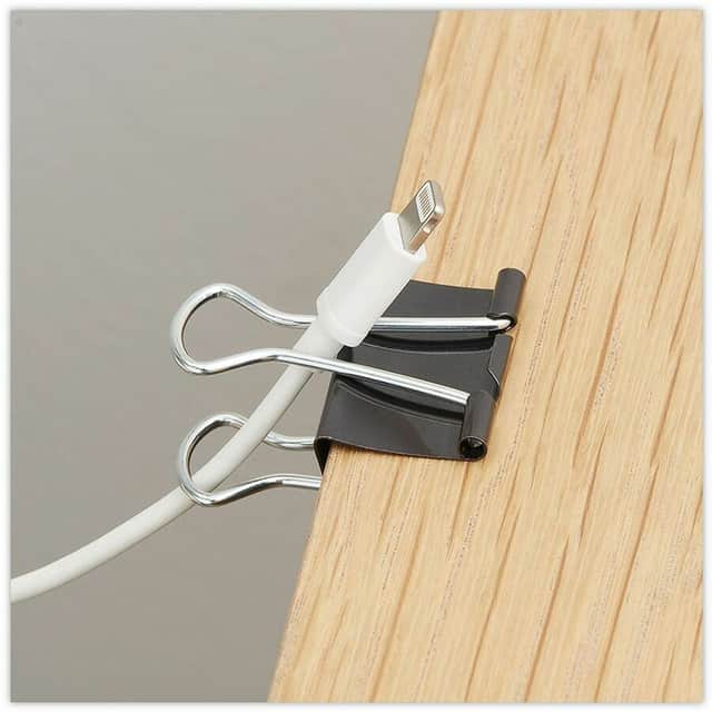 Small Metal Binder Clips, 0.75" Width, Black/Silver, 36/Box (OFF-BC075-BS36)