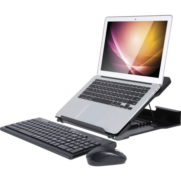 Adjustable Metal Laptop Stand with 7 Viewing Positions, Black/Pearl (TEC-LS7P-BP)