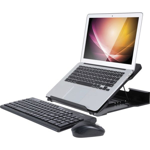 Adjustable Metal Laptop Stand with 7 Viewing Positions, Black/Pearl (TEC-LS7P-BP)