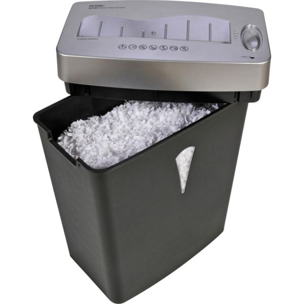 Compact 6-Sheet Micro-Cut Paper Shredder with Media Destruction (OFF-SHR-MC6-MD)