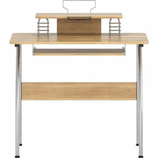 Versatile Computer Workstation Desk with Integrated Storage, Maple (FUR-DSK-MF-MPL)