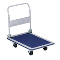 Compact Folding Platform Utility Cart – 325 lb. Capacity, Blue/Gray