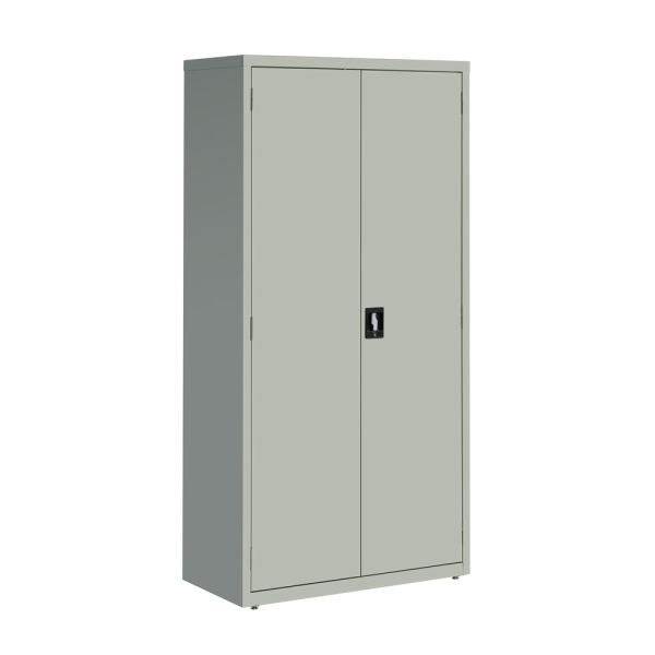 Commercial Steel Storage Cabinet, 18.5"D, 5-Shelf, Light Gray, Fully Assembled (FUR-SC5-185-LG)