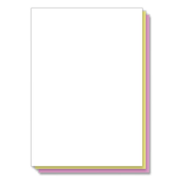 3-Part Carbonless Copy Paper, 8.5" x 11", White/Canary/Pink, 840 Sheets/Carton (PAP-CF3-8511-840)