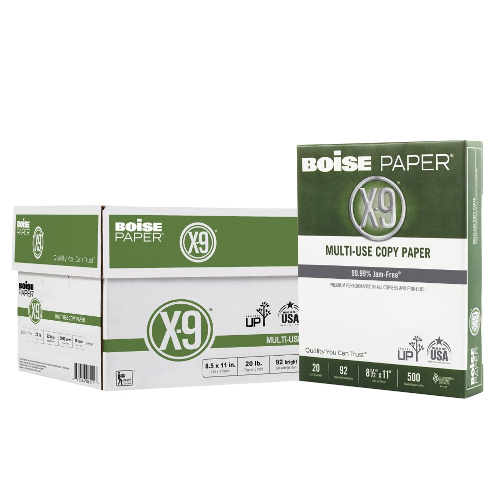 Multi-Purpose Printer & Copy Paper, 8.5" x 11", 20 lb, 93 Bright, White, 5,000 Sheets/Case (PAP-MP20-93-5K)