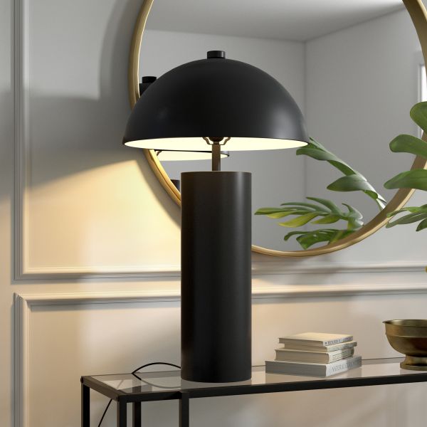 Modern 27" Table Lamp with Metal Dome Shade – Blackened Bronze ( (LMP-27DOME-BB)