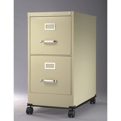 Commercial Mobile File Storage Cart with Lower Shelf (FUR-MFC-2042-BLK)