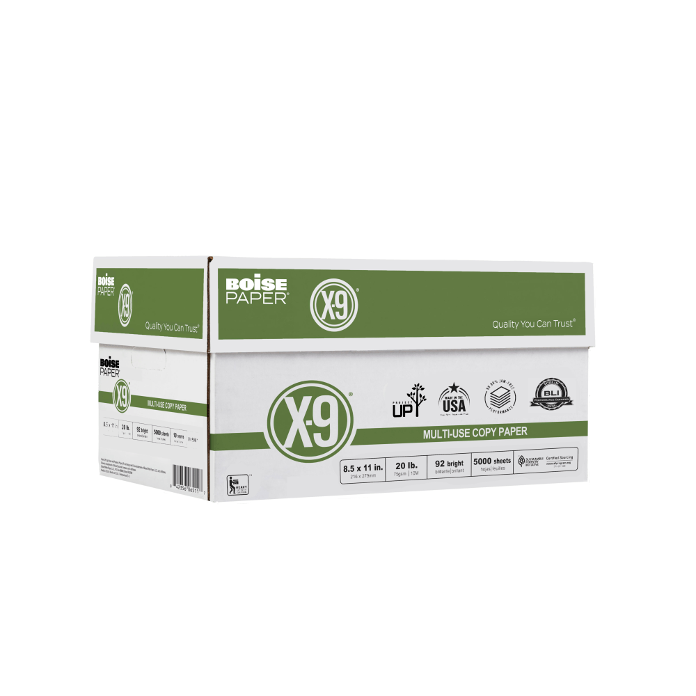 Multi-Purpose Printer & Copy Paper, 8.5" x 11", 20 lb, 93 Bright, White, 5,000 Sheets/Case (PAP-MP20-93-5K)