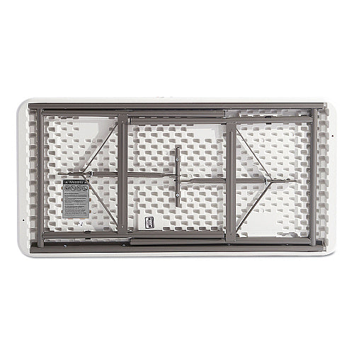 Commercial 6' Rectangular Resin Folding Table, 72"W x 30"D x 29"H – Platinum (FUR-FT723029-PLT)