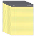 Professional Legal Writing Pads, Wide Ruled, 8.5" x 11.75", 48 Sheets, Canary, 8/Pack (OFF-LP-WR48-CN8)