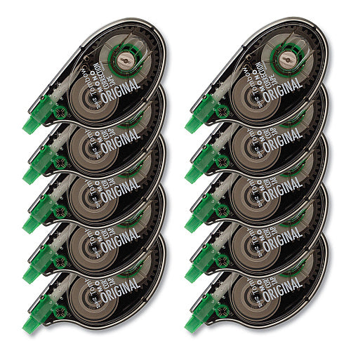 Precision Correction Tape, 0.17" x 390", White, Clear/Gray Applicator, 10/Pack (OFF-CT017-WH10)