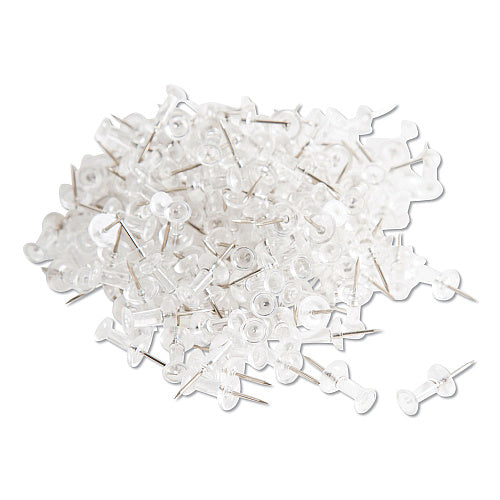 Standard Clear Plastic Push Pins, 0.44", 200/Pack
