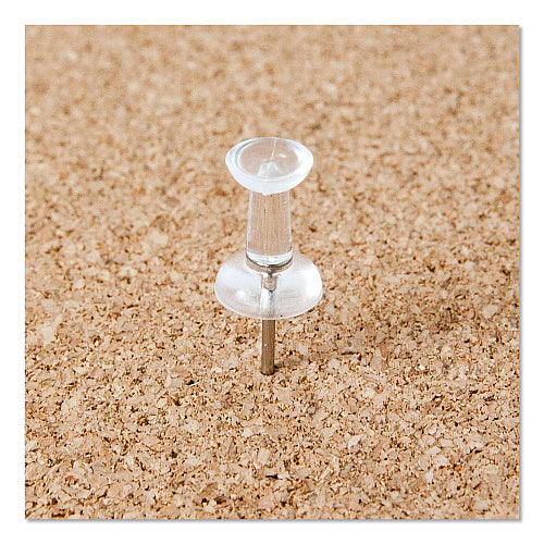 Standard Clear Plastic Push Pins, 0.44", 200/Pack