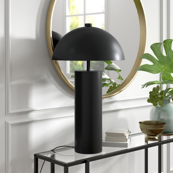 Modern 27" Table Lamp with Metal Dome Shade – Blackened Bronze ( (LMP-27DOME-BB)