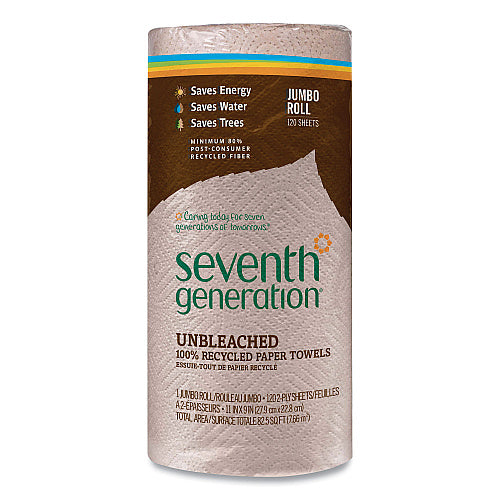 Unbleached Recycled Paper Towel Rolls, 2-Ply, 11" x 9", 118 Sheets/Roll (FAC-PT2P-UB118)
