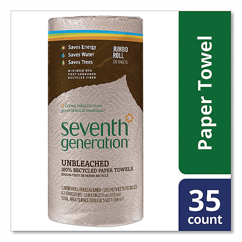 Unbleached Recycled Paper Towel Rolls, 2-Ply, 11" x 9", 118 Sheets/Roll (FAC-PT2P-UB118)