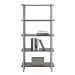 Contemporary 4-Shelf Wood Bookcase, 59.5"H, Warm Walnut (FUR-BC4S-595-WW)