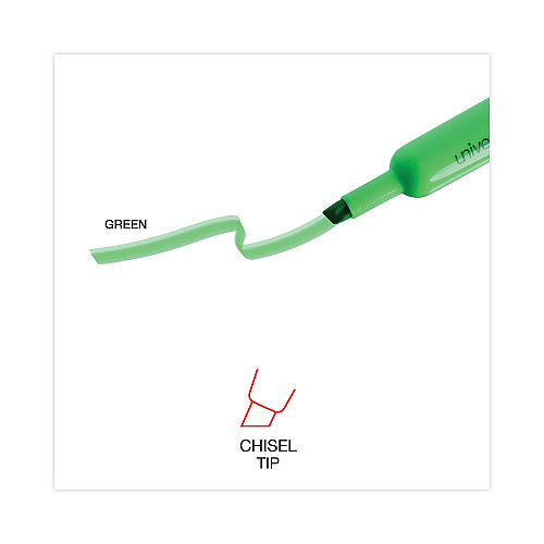 Fluorescent Green Desk Highlighters, Chisel Tip, 12/Pack (OFF-HL-CT-GN12)