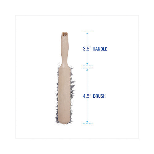 8" Flagged-Bristle Counter Brush with Plastic Handle – Tan (CLN-CB08-TAN)