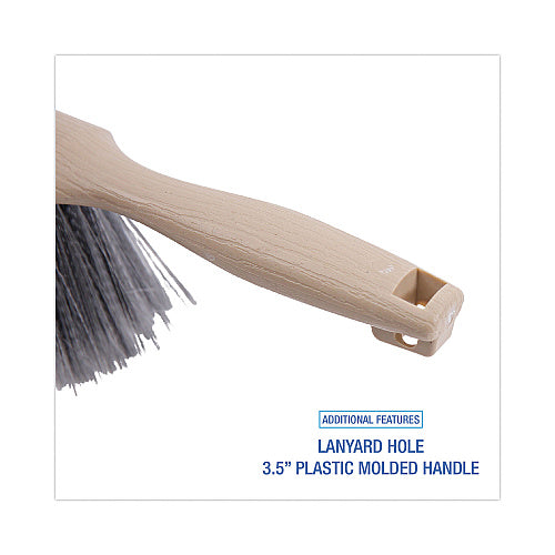 8" Flagged-Bristle Counter Brush with Plastic Handle – Tan (CLN-CB08-TAN)