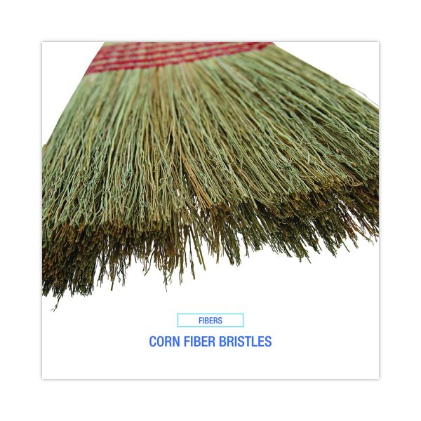 Commercial Corn Fiber Upright Broom, 54" Overall Length, Natural (FAC-BRM-CF54-NT)