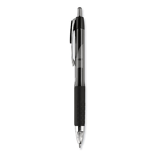Retractable Gel Ink Pens, Bold 1.0 mm Tip, Black Ink, Smoke/Black Barrel, 12/Pack (OFF-GP10-BK12)