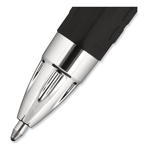 Retractable Gel Ink Pens, Bold 1.0 mm Tip, Black Ink, Smoke/Black Barrel, 12/Pack (OFF-GP10-BK12)
