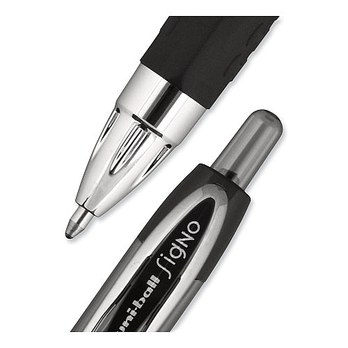 Retractable Gel Ink Pens, Bold 1.0 mm Tip, Black Ink, Smoke/Black Barrel, 12/Pack (OFF-GP10-BK12)