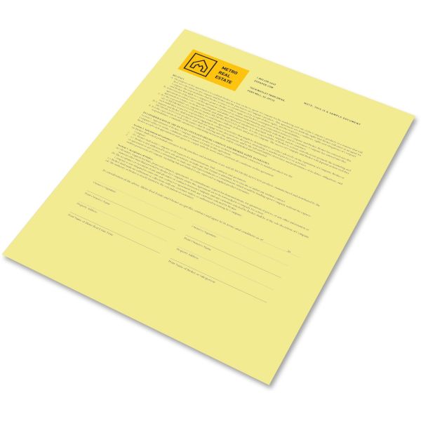Digital Carbonless Business Paper, 8.5" x 11", Canary, 500 Sheets/Ream (PAP-CBL-8511-CY500)