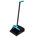Long-Handle Plastic Lobby Dust Pan, 12.32" Wide, 31.84" Aluminum Handle – Blue/Black, 6/Carton (CLN-LDP1232-BB-6)