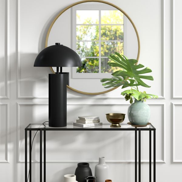 Modern 27" Table Lamp with Metal Dome Shade – Blackened Bronze ( (LMP-27DOME-BB)