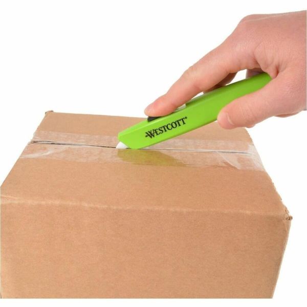 Safety Ceramic Blade Utility Box Cutter, 0.5" Blade, 6" Handle, Green (WH-BC-CER05-GN)