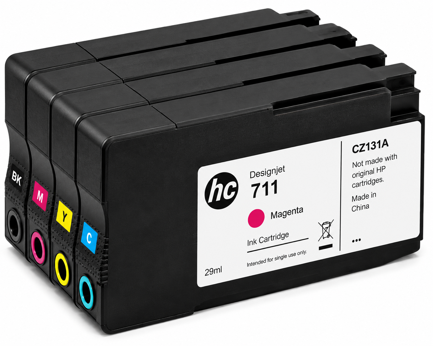 Compatible 711-Series Ink Cartridge for Large-Format Plotter Printers (INK-711-LF-CMP)