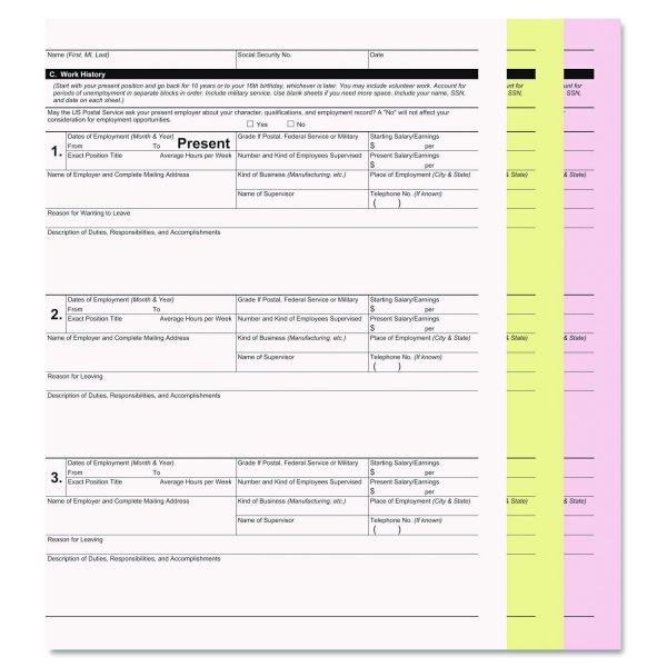 3-Part Carbonless Copy Paper, 8.5" x 11", White/Canary/Pink, 840 Sheets/Carton (PAP-CF3-8511-840)
