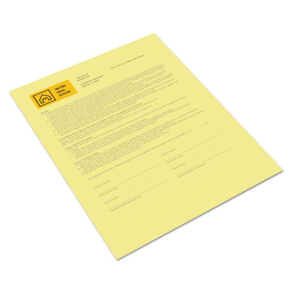 Digital Carbonless Business Paper, 8.5" x 11", Canary, 500 Sheets/Ream (PAP-CBL-8511-CY500)