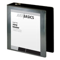 Standard View 3-Ring Binder, 3" Round Rings, Black (OFF-BND3-RR-BK)