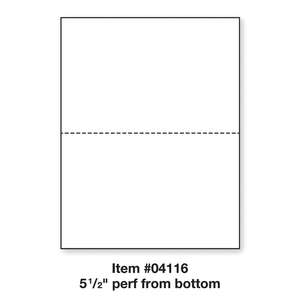 Professional Pre-Perforated Multipurpose Paper, 8.5" x 11", 20 lb, White, 500 Sheets/Ream (PAP-PERF-8511-W500)