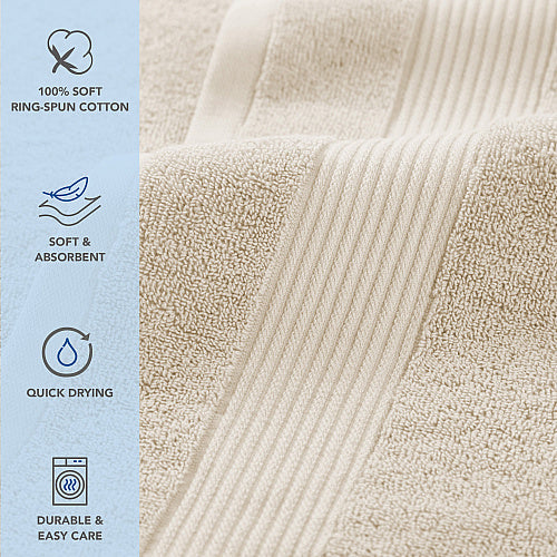 Commercial Cotton Washcloths, 13.5" x 13.5", Ivory, 12/Pack (FAC-WC135-IV12)