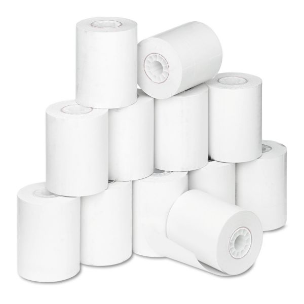 Direct Thermal Receipt Paper Rolls, 2.25" x 82 ft, White, 12/Pack (POS-TP225-82-W12)