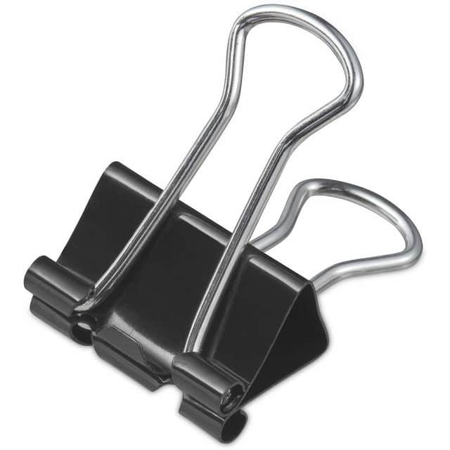 Small Metal Binder Clips, 0.75" Width, Black/Silver, 36/Box (OFF-BC075-BS36)