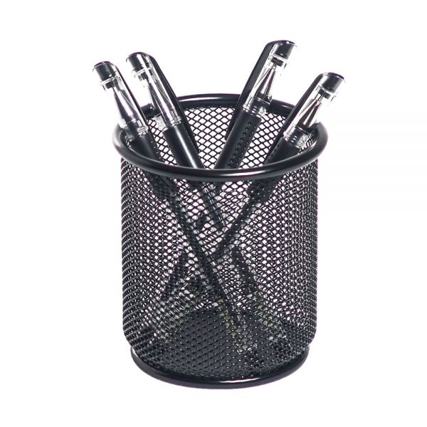 Metal Mesh Desktop Pencil & Pen Holder, Matte Black (OFF-PC-MSH-BK)