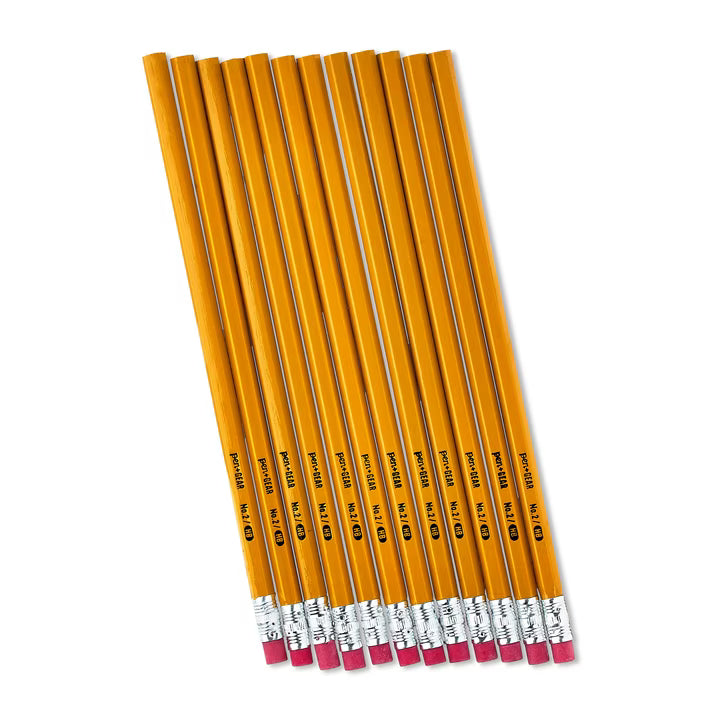 Classic Wood Pencils, Unsharpened, #2 HB Graphite, Yellow, 12/Pack (OFF-PCL2-YL12)