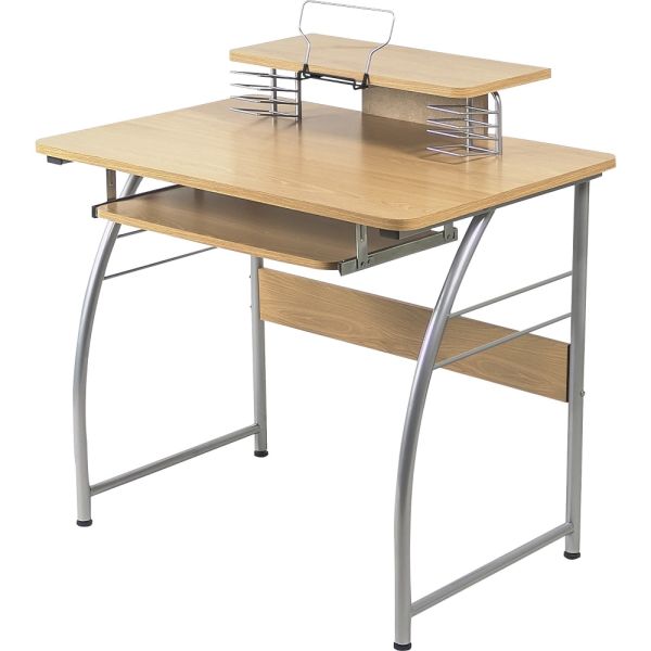 Versatile Computer Workstation Desk with Integrated Storage, Maple (FUR-DSK-MF-MPL)
