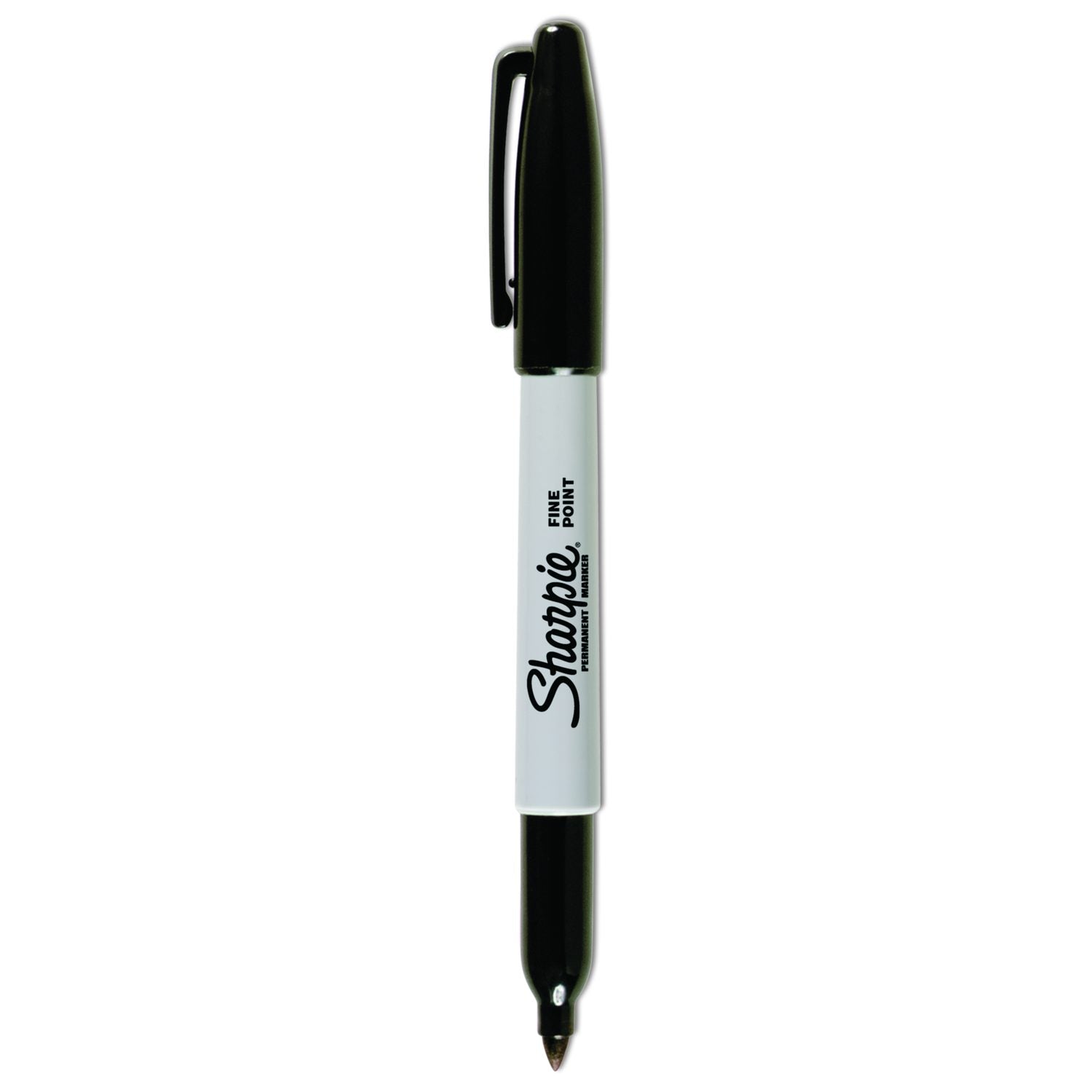 Fine-Tip Permanent Markers, Bullet Point, Black, 12/Pack (OFF-PM-FN-BK12)