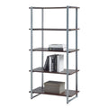 Contemporary 4-Shelf Wood Bookcase, 59.5"H, Warm Walnut (FUR-BC4S-595-WW)