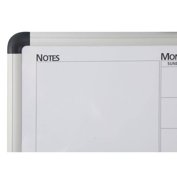 3-in-1 Magnetic Dry-Erase Calendar & Cork Bulletin Board, 24" x 35.5", Silver Frame (OFF-WB2436-MCC-SV)