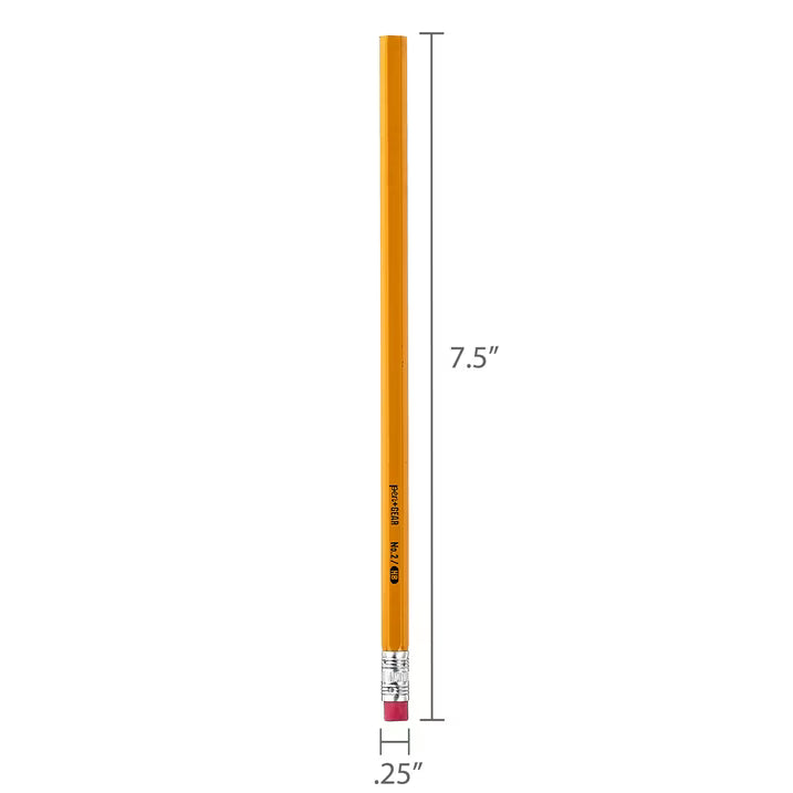 Classic Wood Pencils, Unsharpened, #2 HB Graphite, Yellow, 12/Pack (OFF-PCL2-YL12)