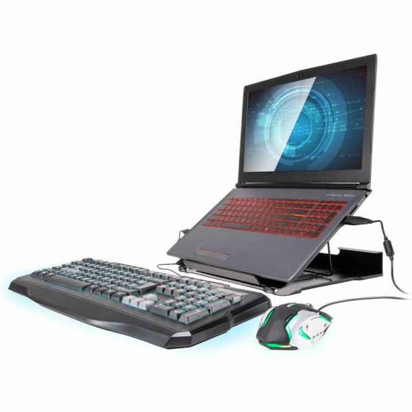 Adjustable Metal Laptop Stand with 7 Viewing Positions, Black/Pearl (TEC-LS7P-BP)